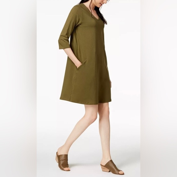 Eileen Fisher long sleeve dress - Picture 1 of 6